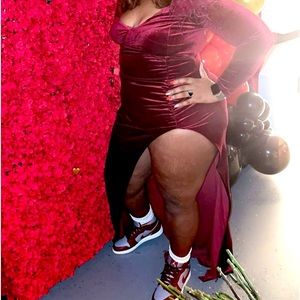 Formal burgundy dress